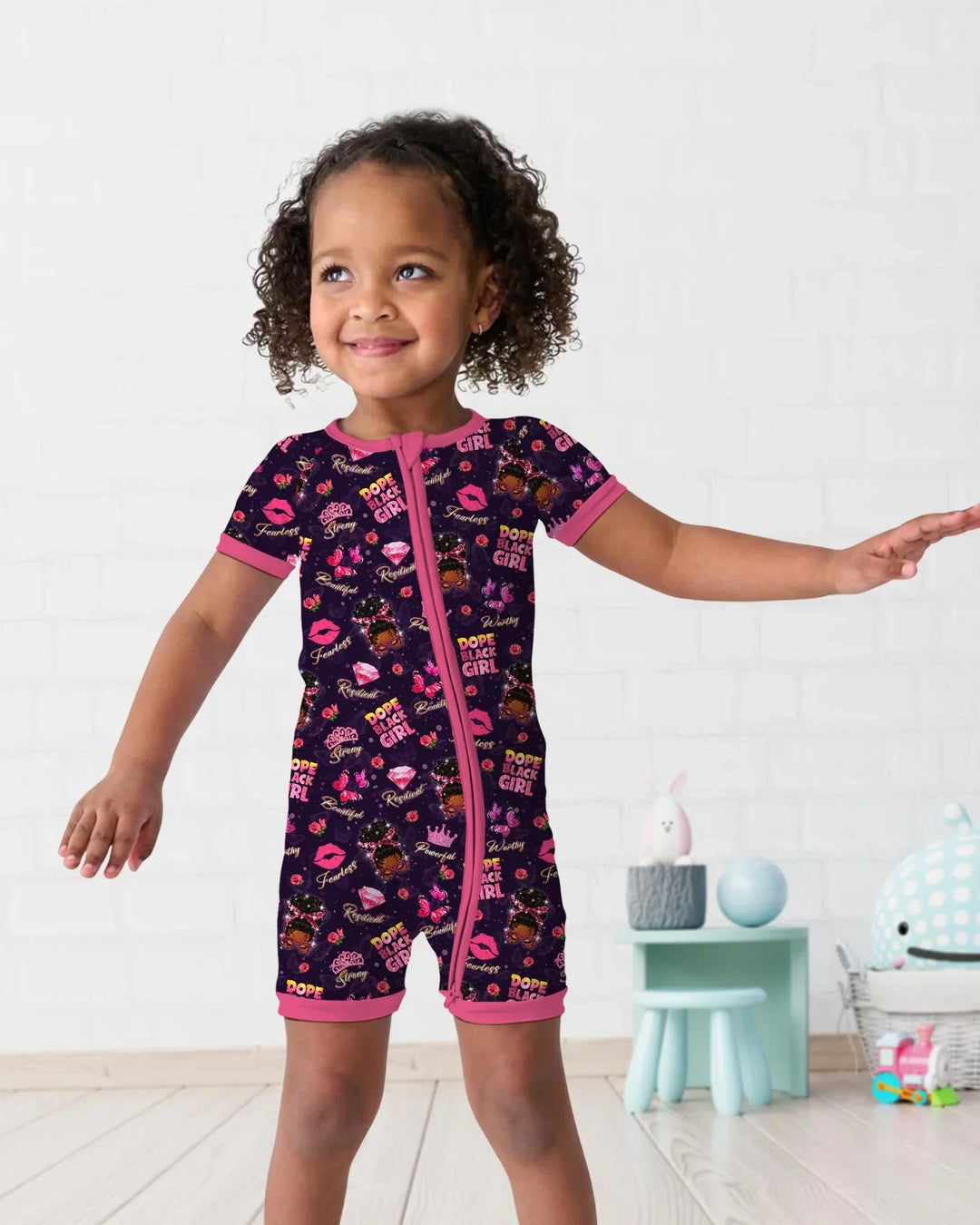 Dope Black Queen Bamboo Shorty Zippy