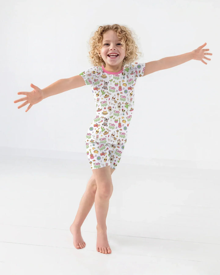 Cinco de Mayo Fiesta Bamboo Two Piece Short Sleeve Shorts Pajama Set
