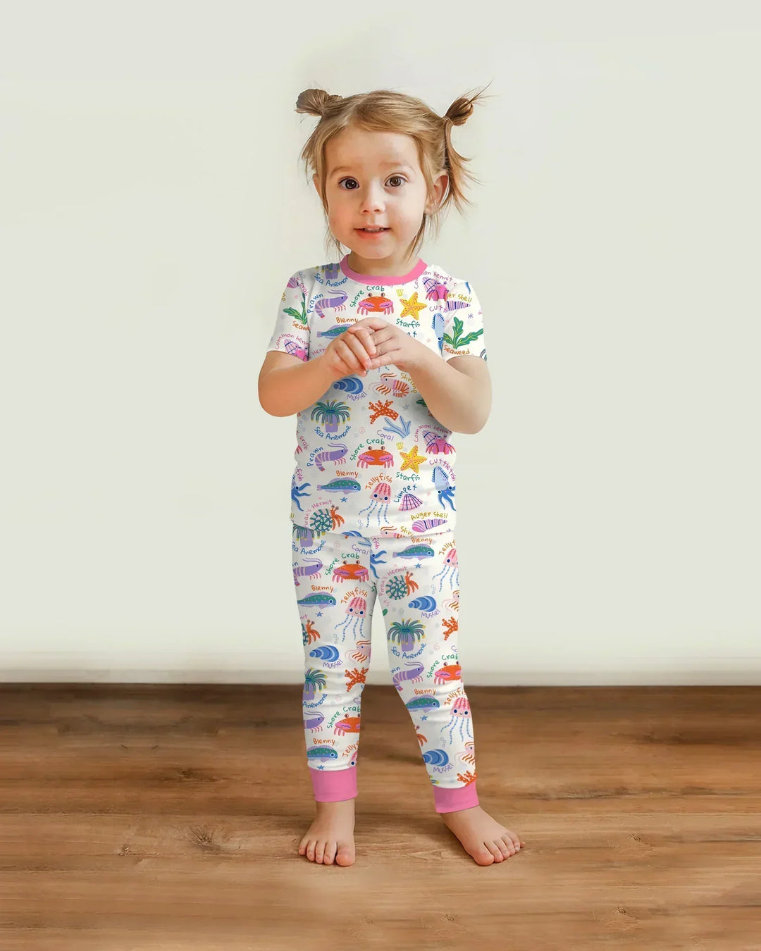 Tide Pool Pals Bamboo Two Piece Short Sleeve Pajama Set
