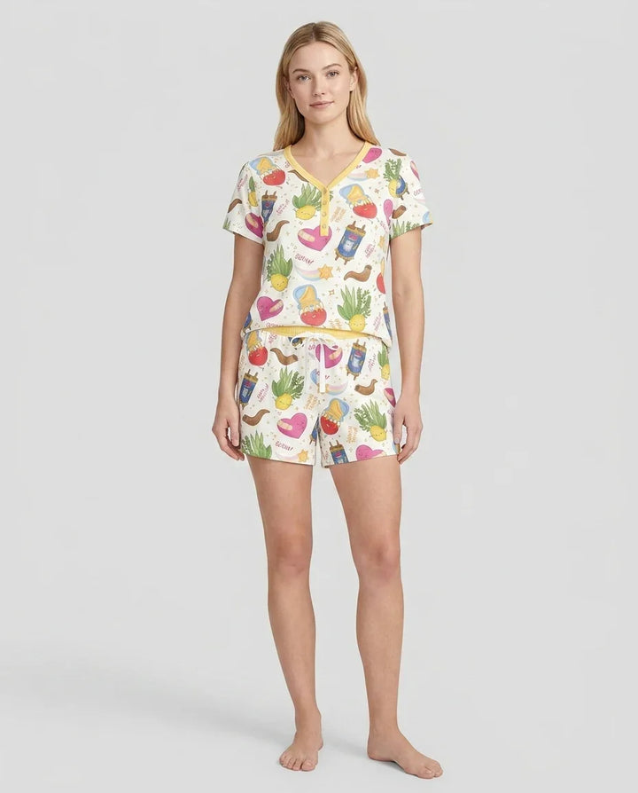 Jewish High Holidays Bamboo Women Short Sleeve Short Pajama Set