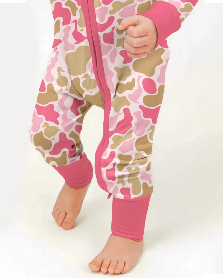 Mallard Duck Hunting Camouflage Bamboo Convertible Zippy