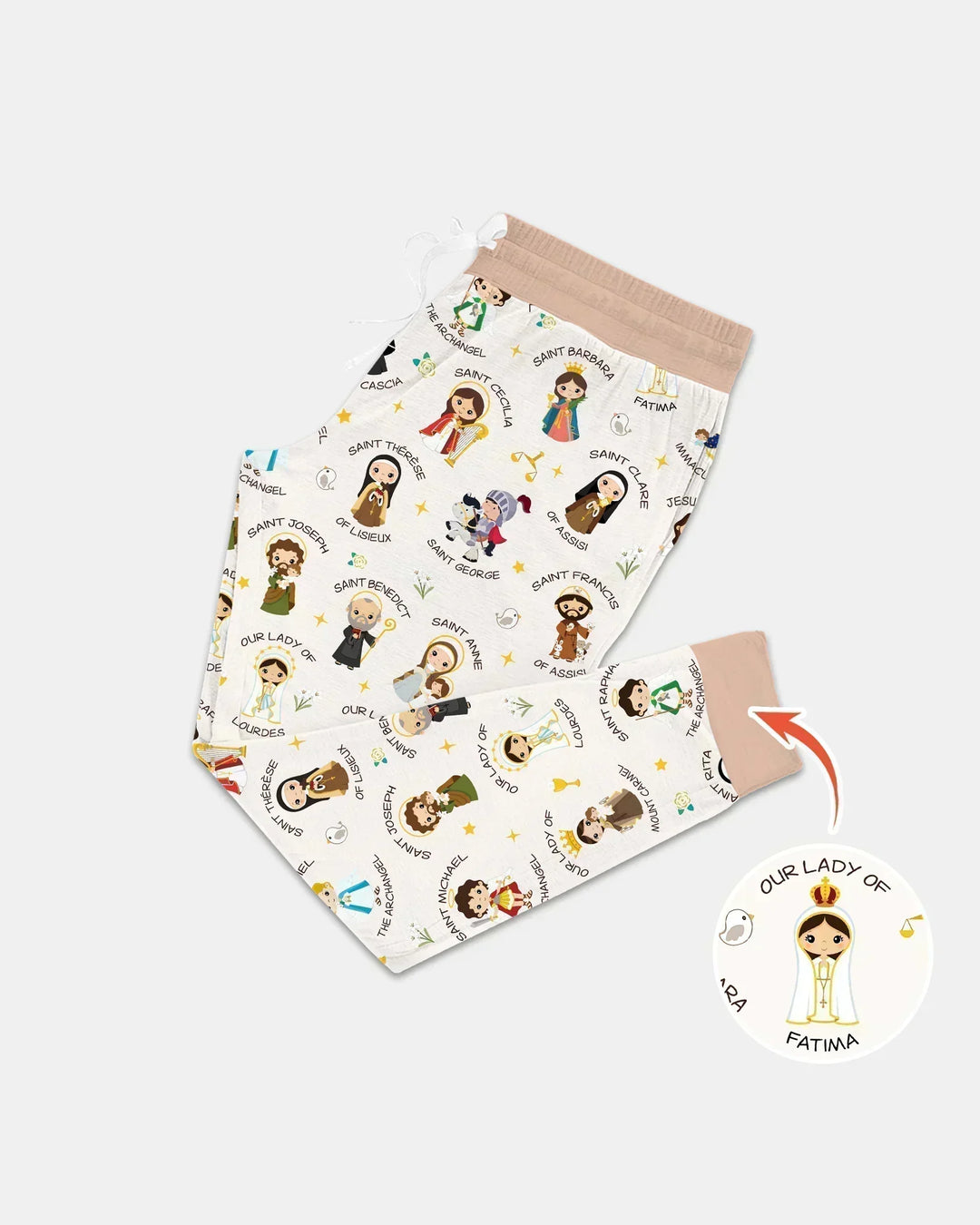 Pray For Us Family Matching Bamboo Women Pajama Set