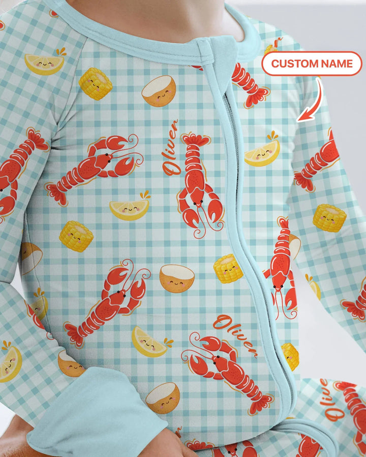Custom Name Preppy Crawfish Season Bamboo Convertible Zippy