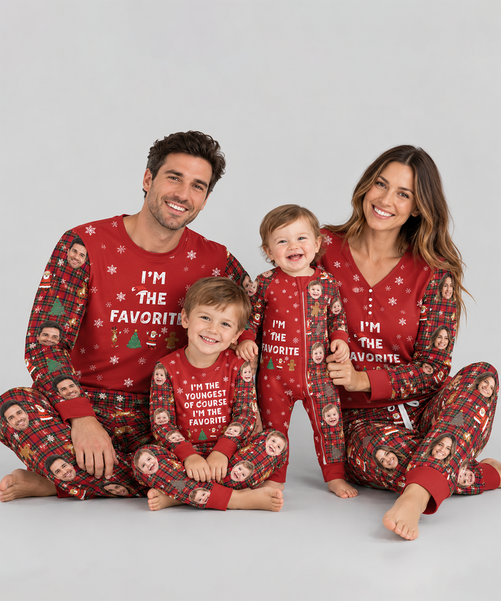 I'm The Favorite Christmas Funny Brother Sister Matching Bamboo Convertible Zippy