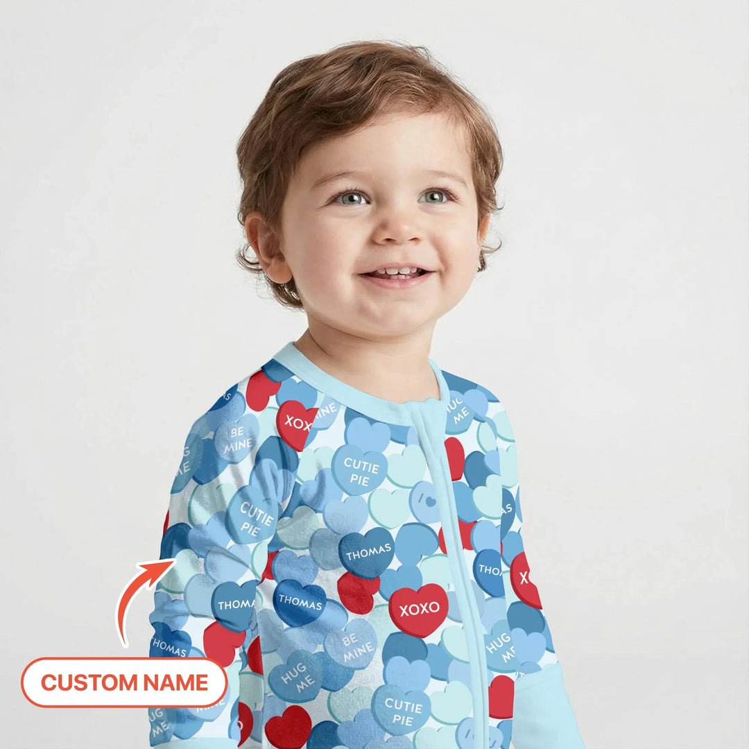 Valentine Candy Crush Family Matching Bamboo Convertible Zippy