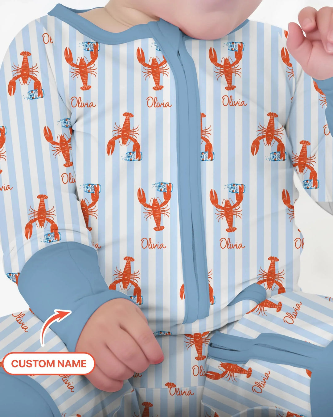 Custom Name Crawfish Beer Season Bamboo Convertible Zippy