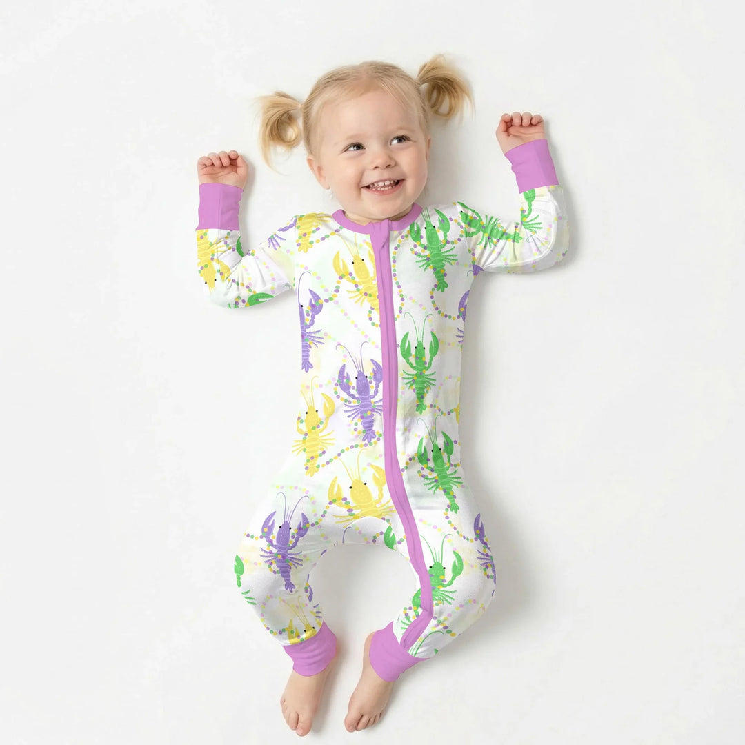Mardi Gras Crawfish Family Matching Bamboo Convertible Zippy