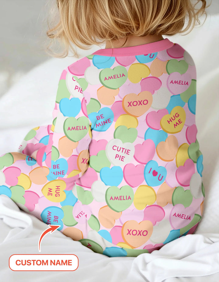 Valentine Candy Crush Family Matching Bamboo Convertible Zippy