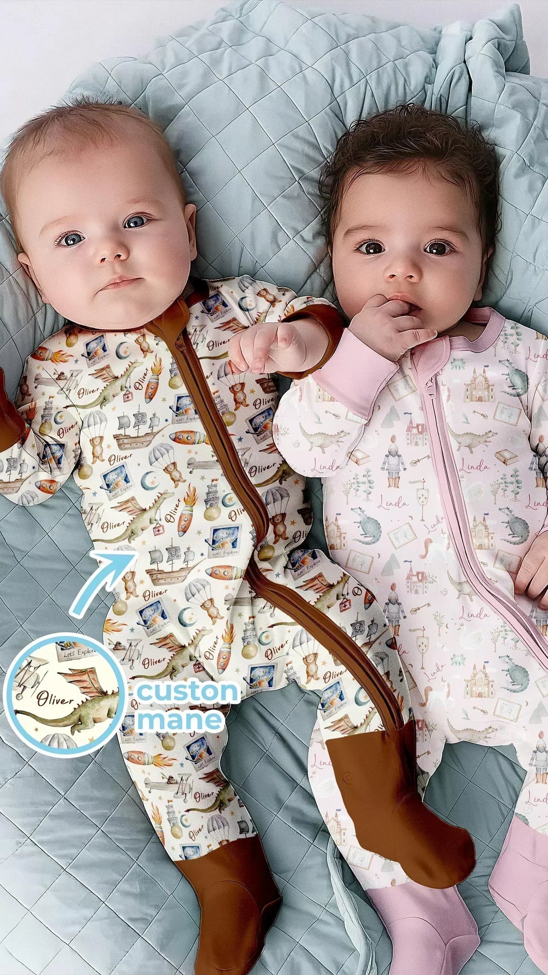 Adventure Dreams Custom Name Bamboo Convertible Zippy