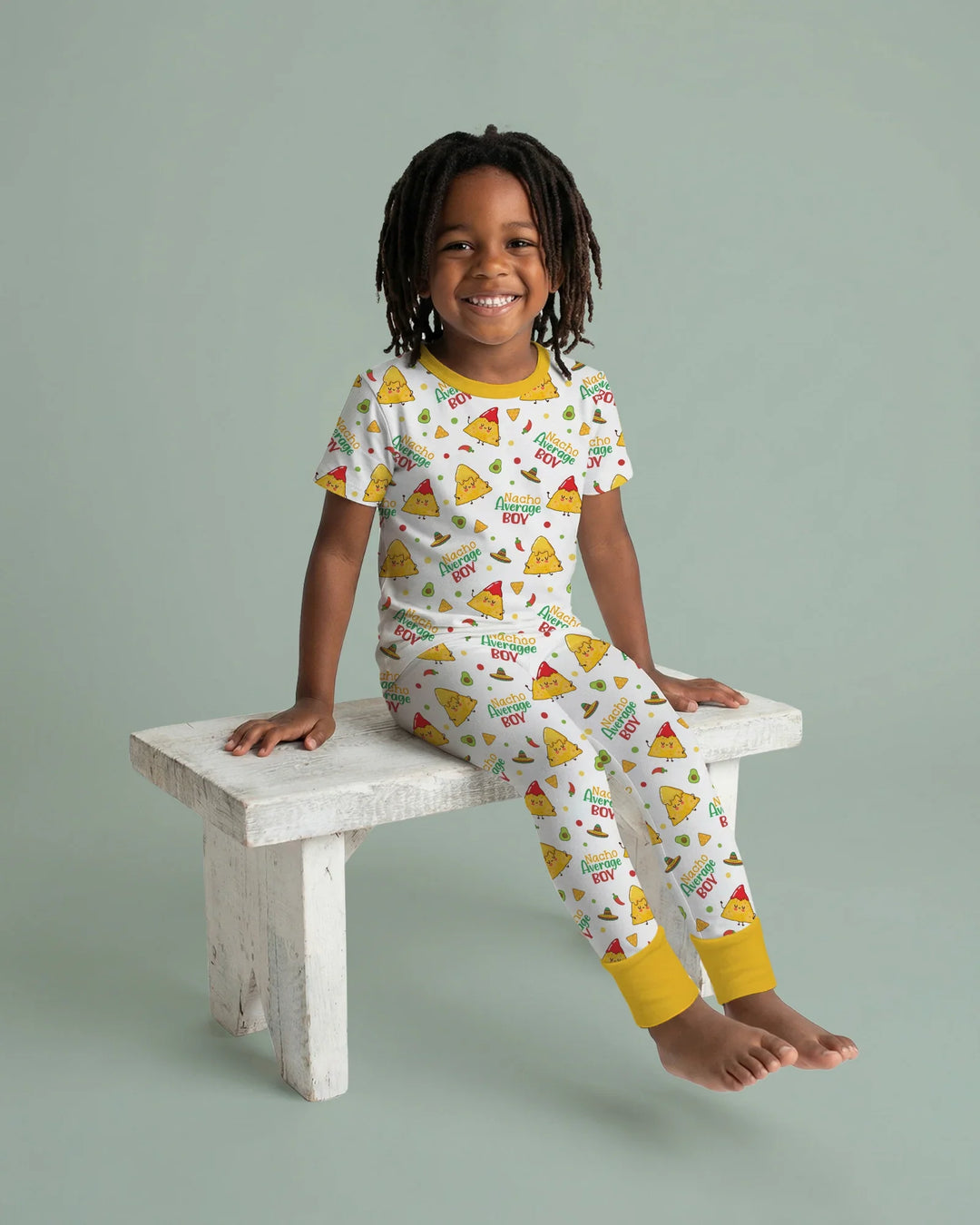 Lil Nacho Average Kid Bamboo Two Piece Short Sleeve Pajama Set