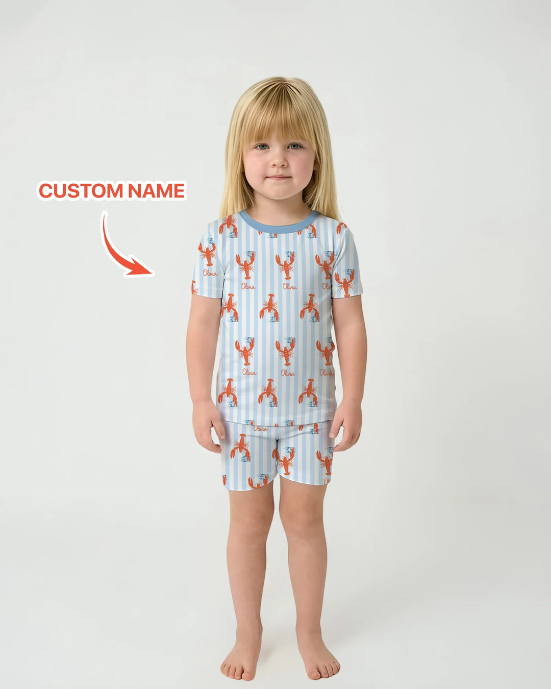 Custom Name Crawfish Beer Season Bamboo Two Piece Short Sleeve Shorts Pajama Set