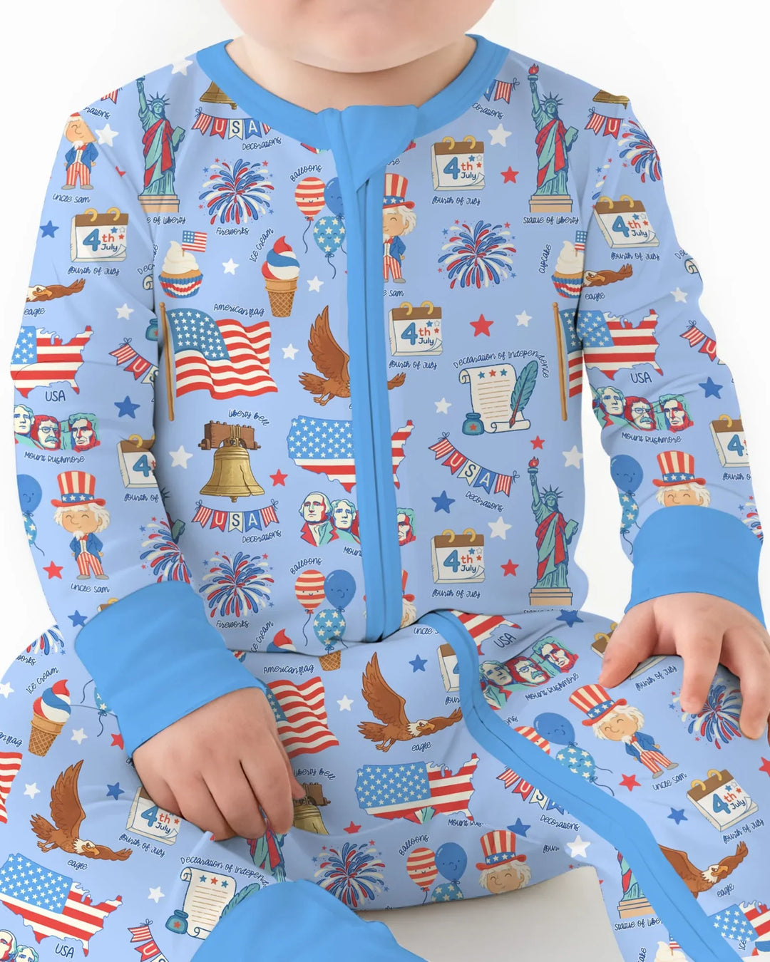 Hand Drawn Patriotic Iconic Bamboo Convertible Zippy