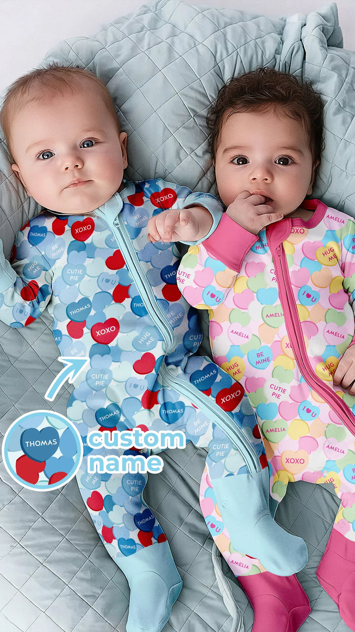 Valentine Candy Crush Family Matching Bamboo Convertible Zippy