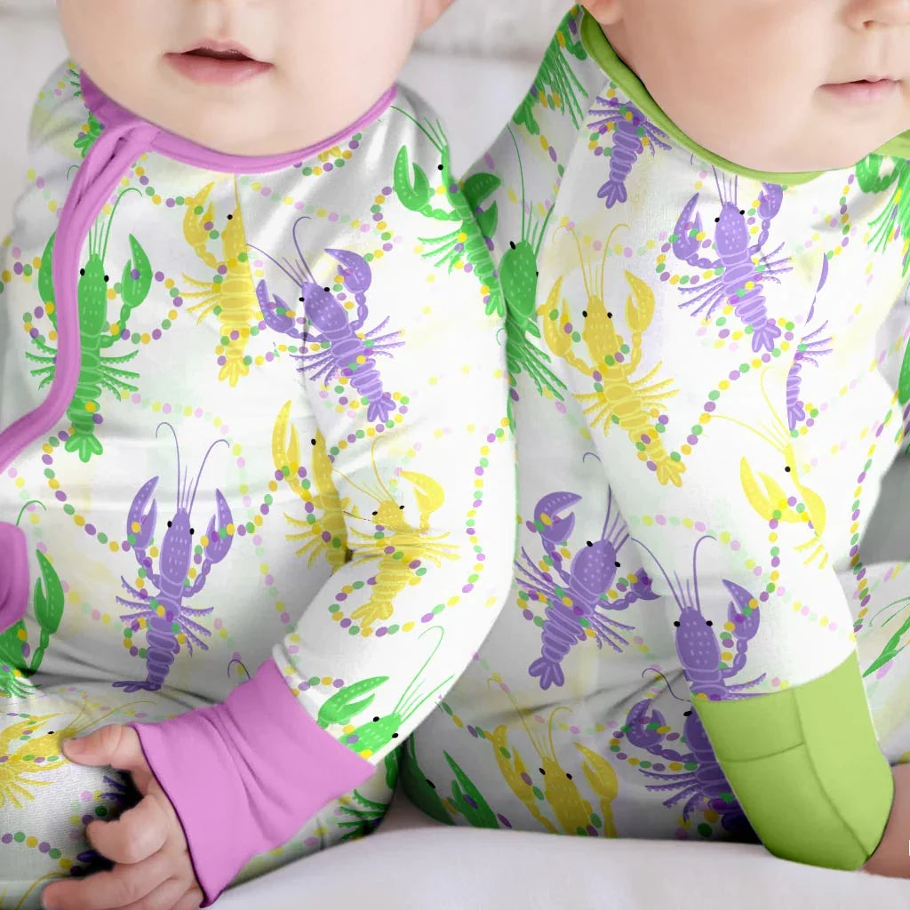 Mardi Gras Crawfish Family Matching Bamboo Convertible Zippy