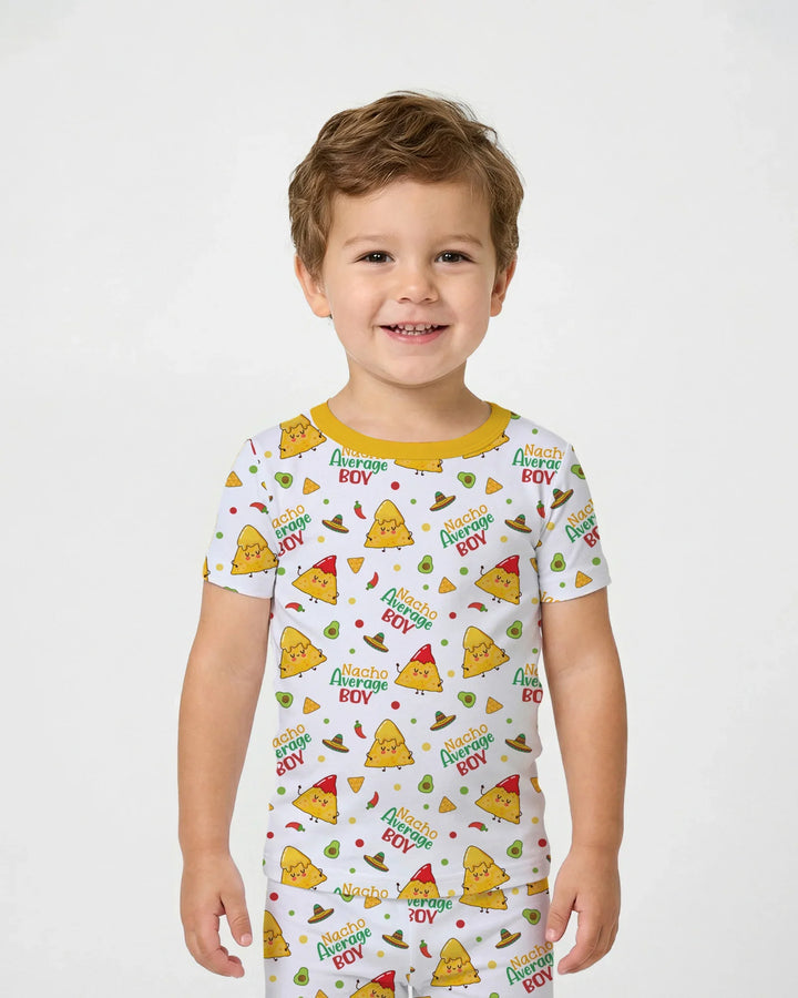 Lil Nacho Average Kid Bamboo Two Piece Short Sleeve Pajama Set