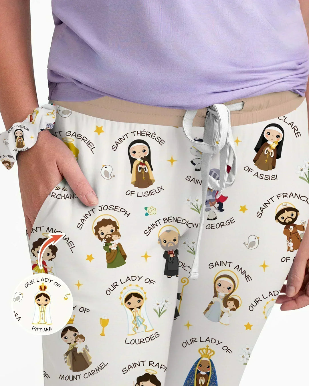 Pray For Us Family Matching Bamboo Women Pajama Set