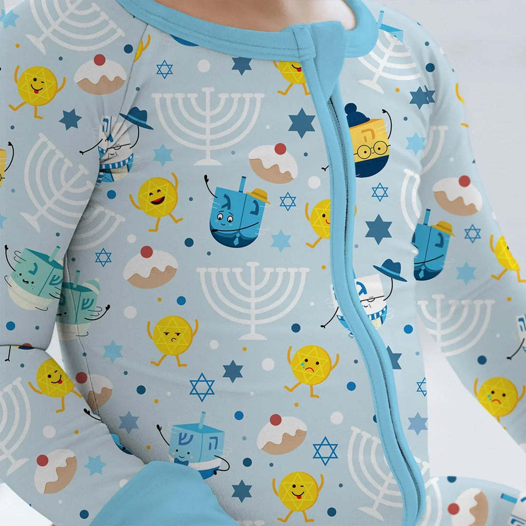 Hanukkah Little Dreidel Family Bamboo Convertible Zippy