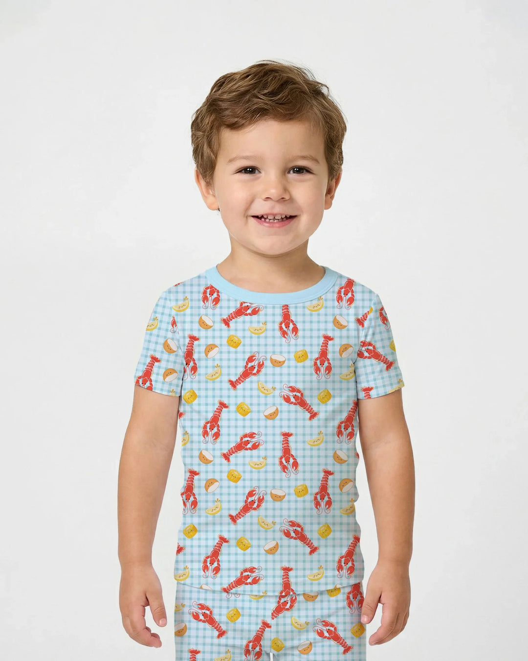 Preppy Crawfish Season Bamboo Two Piece Short Sleeve Pajama Set