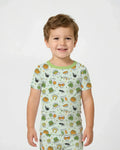 Kawaii St Patrick's Day Bamboo Two Piece Short Sleeve Pajama Set