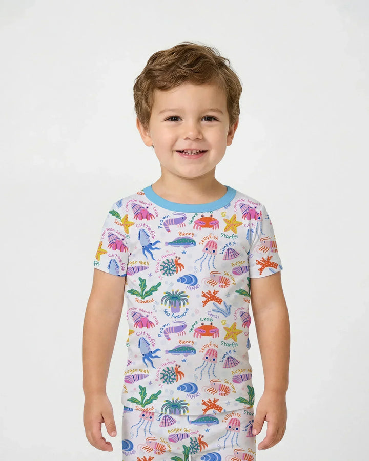 Tide Pool Pals Bamboo Two Piece Short Sleeve Pajama Set