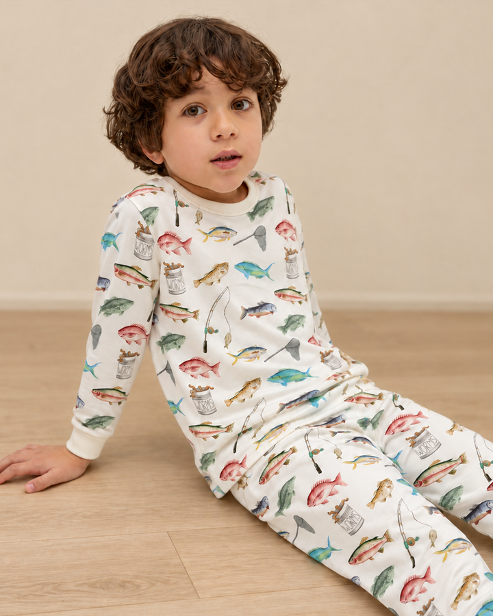 Gone Fishing Bamboo Two Piece Pyjamas Set