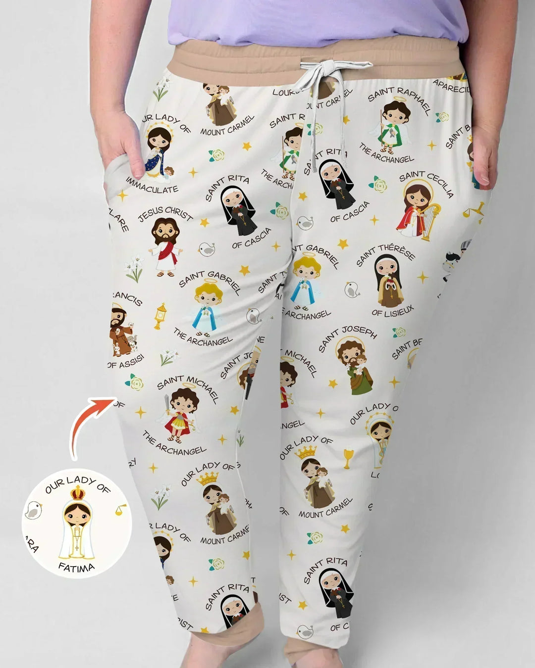 Pray For Us Family Matching Bamboo Women Pajama Set