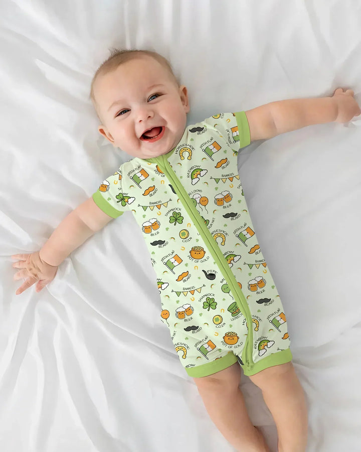 Kawaii St Patrick's Day Bamboo Shorty Zippy