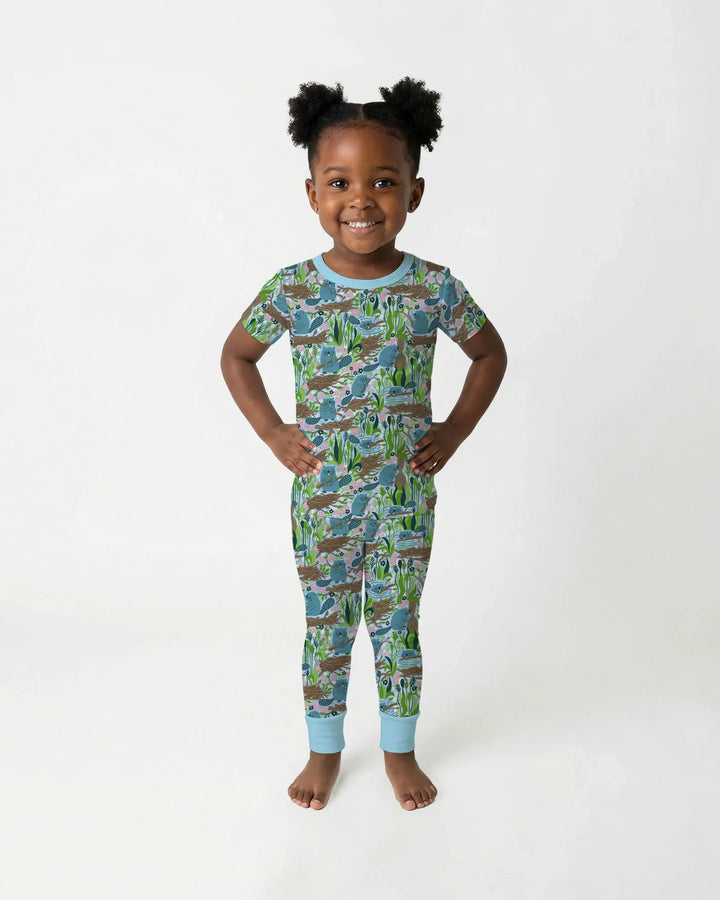 Little Dam Builders Bamboo Two Piece Short Sleeve Pajama Set