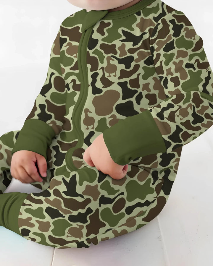 Mallard Duck Hunting Camouflage Bamboo Convertible Zippy