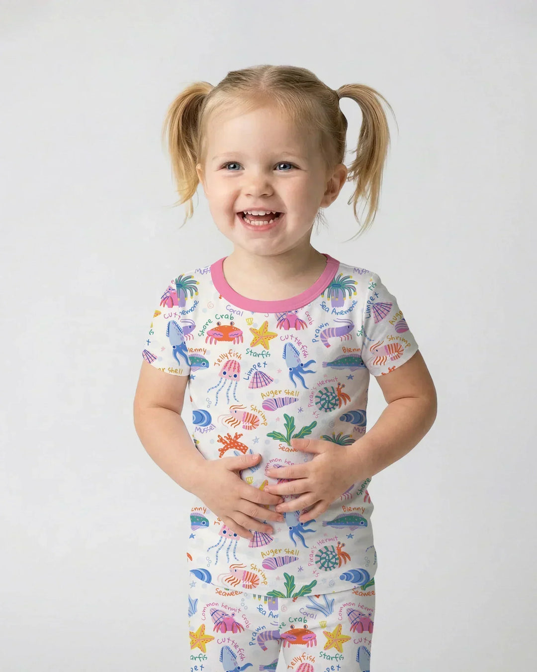 Tide Pool Pals Bamboo Two Piece Short Sleeve Pajama Set
