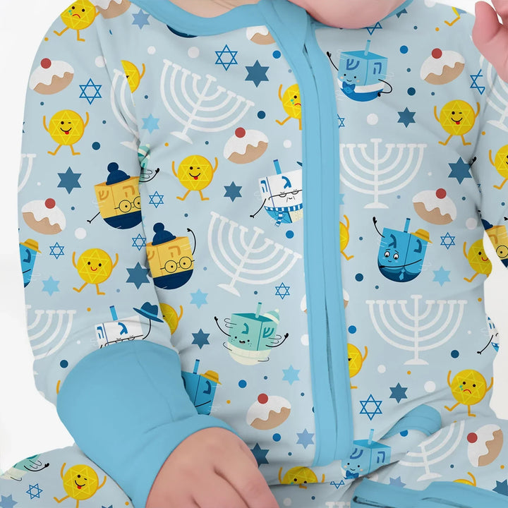 Hanukkah Little Dreidel Family Bamboo Convertible Zippy