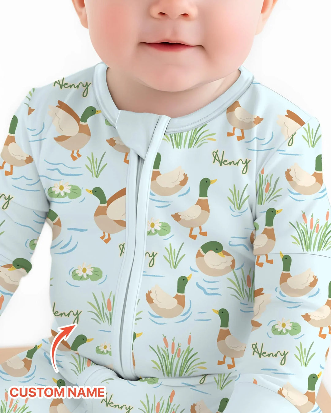 Personalized Mallard Duck Bamboo Convertible Zippy