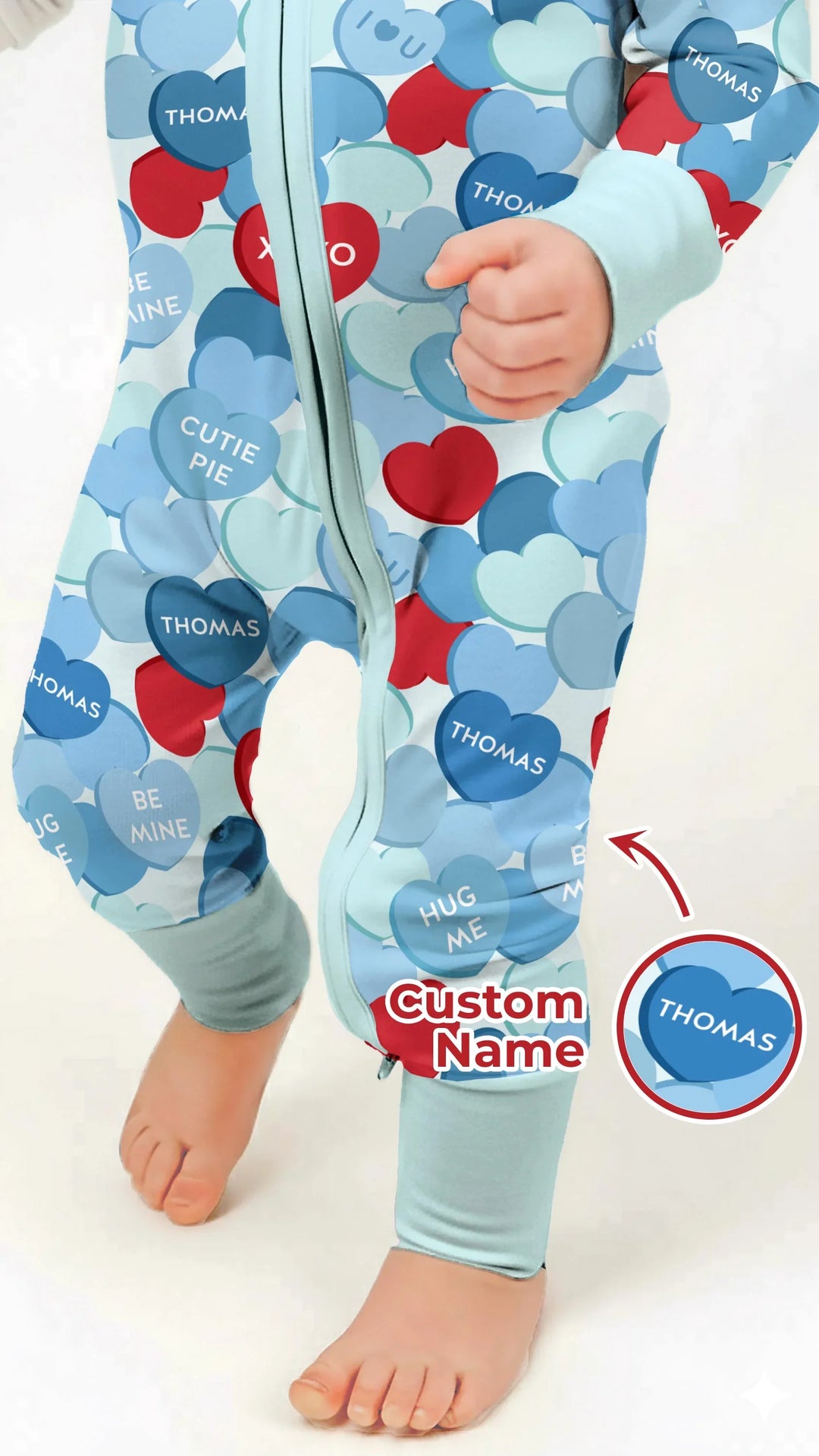 Valentine Candy Crush Family Matching Bamboo Convertible Zippy