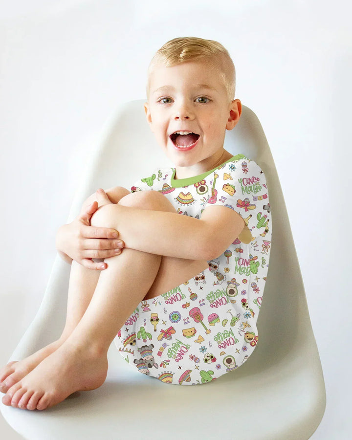 Cinco de Mayo Fiesta Bamboo Two Piece Short Sleeve Shorts Pajama Set