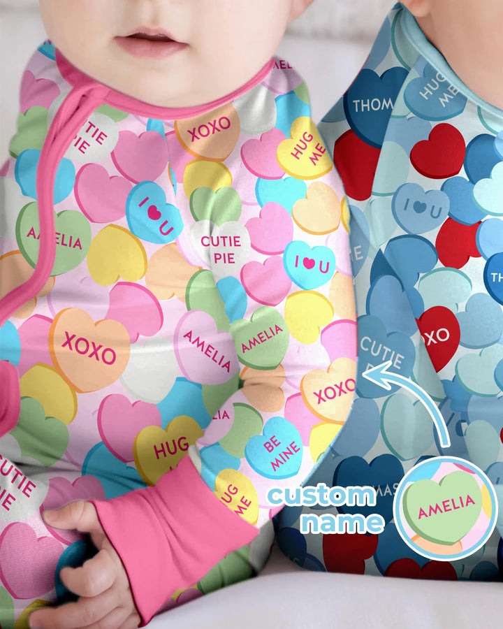 Valentine Candy Crush Family Matching Bamboo Convertible Zippy