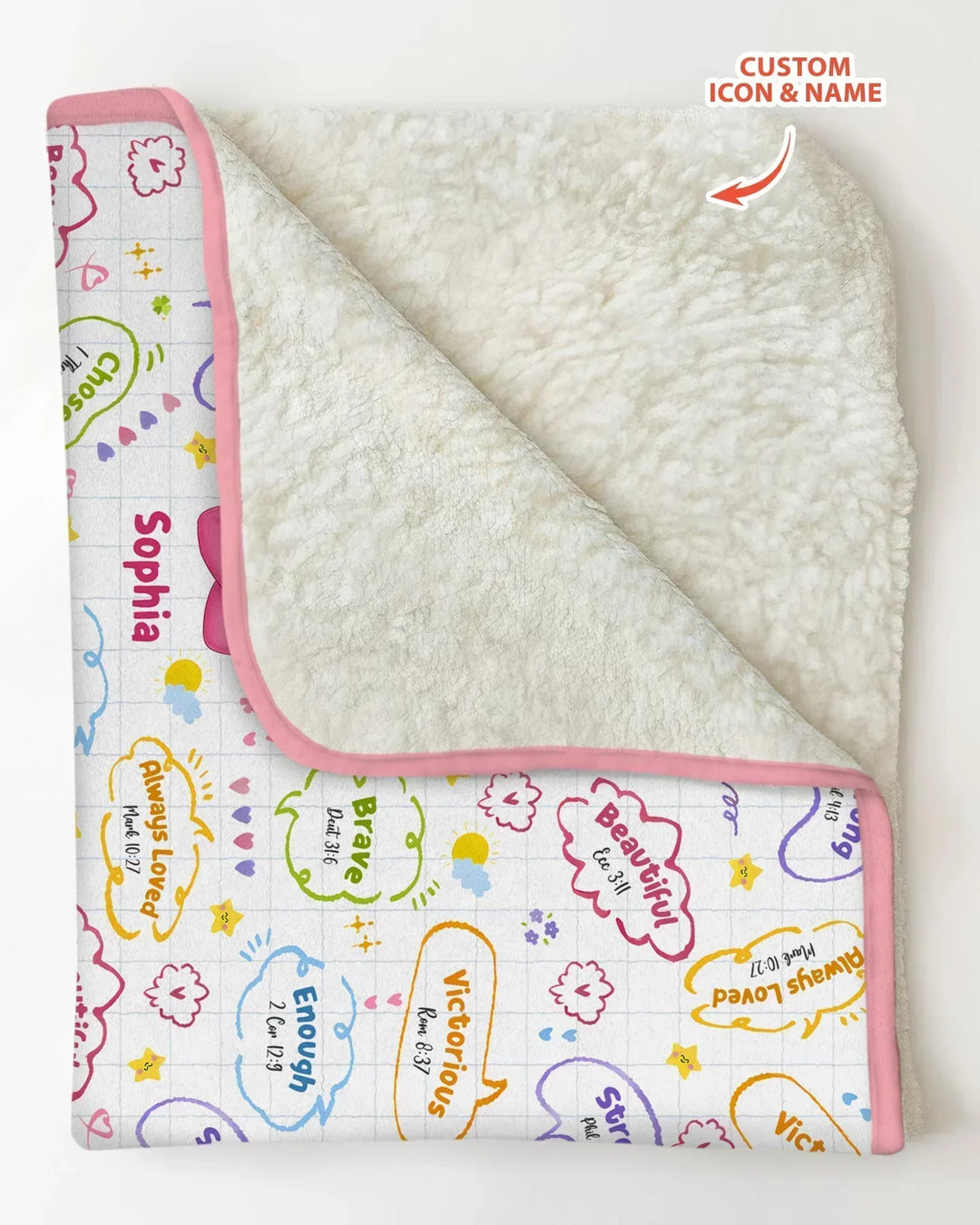 Personalized God Says I Am- Baby Girl Bamboo Blanket