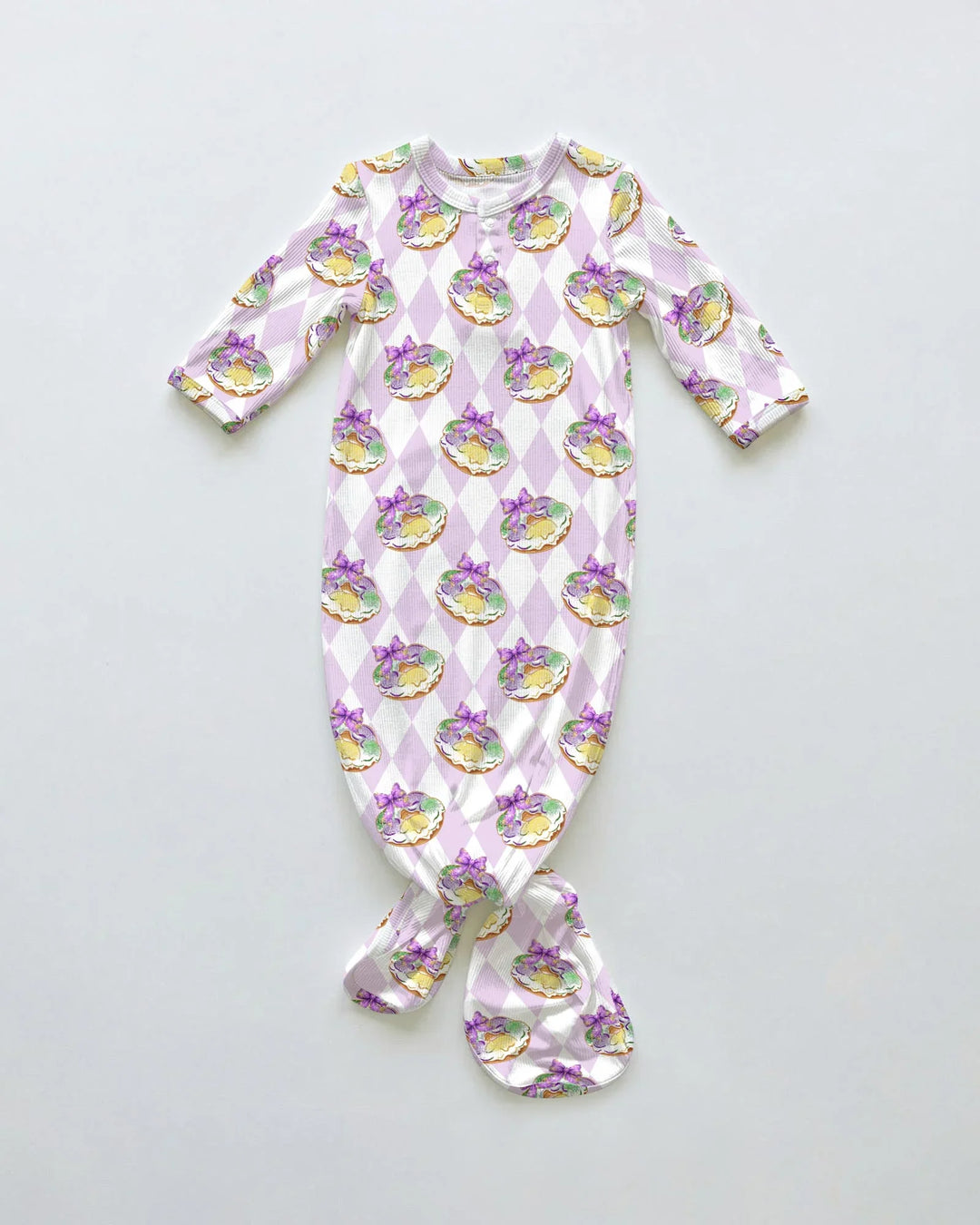 Mardi Gras Donut Bamboo Knot Gown