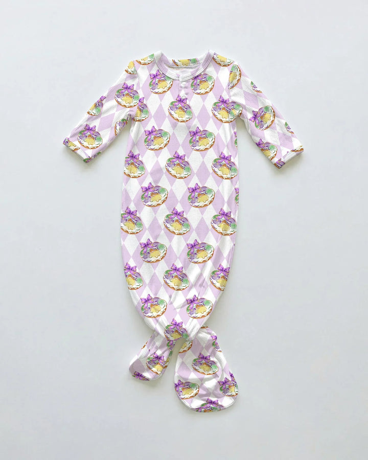 Mardi Gras Donut Bamboo Knot Gown
