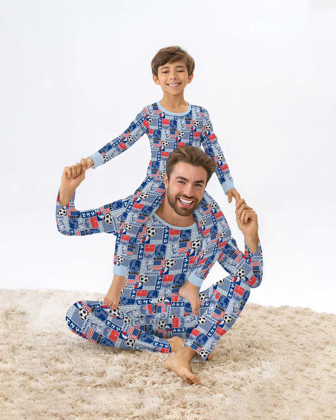World Soccer God Bless America Bamboo Men's Pajama Set