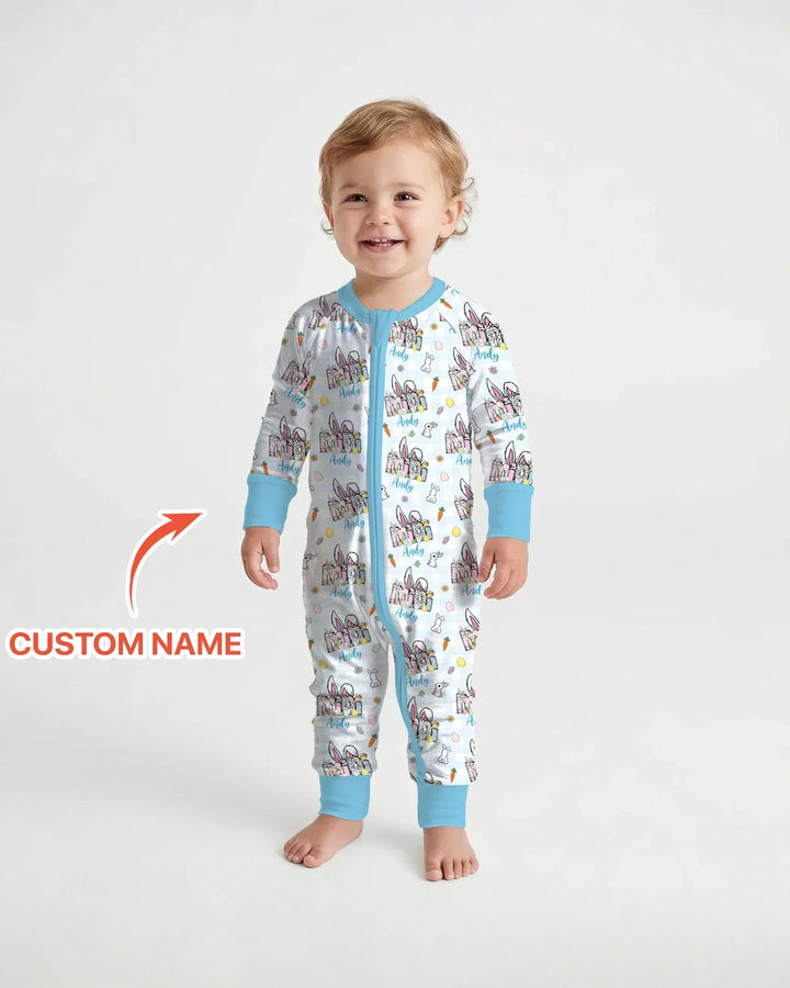 Custom Name Easter Family Matching Bamboo Convertible Zippy