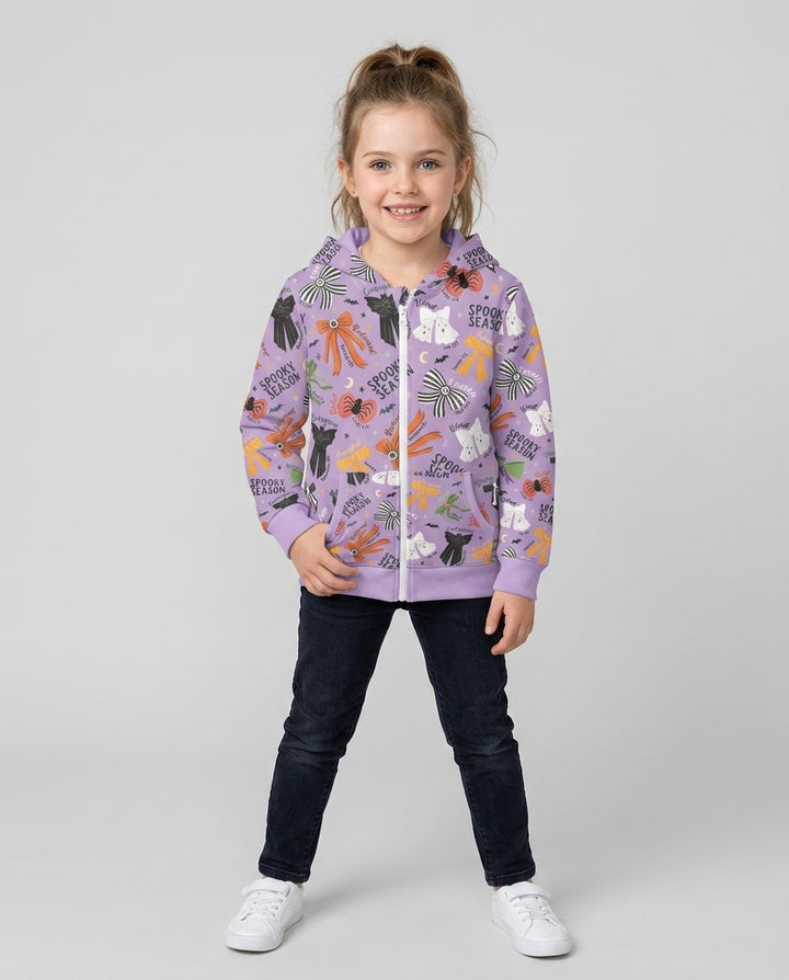 Spooky Bows Spooky Season Bamboo Zip Hoodie