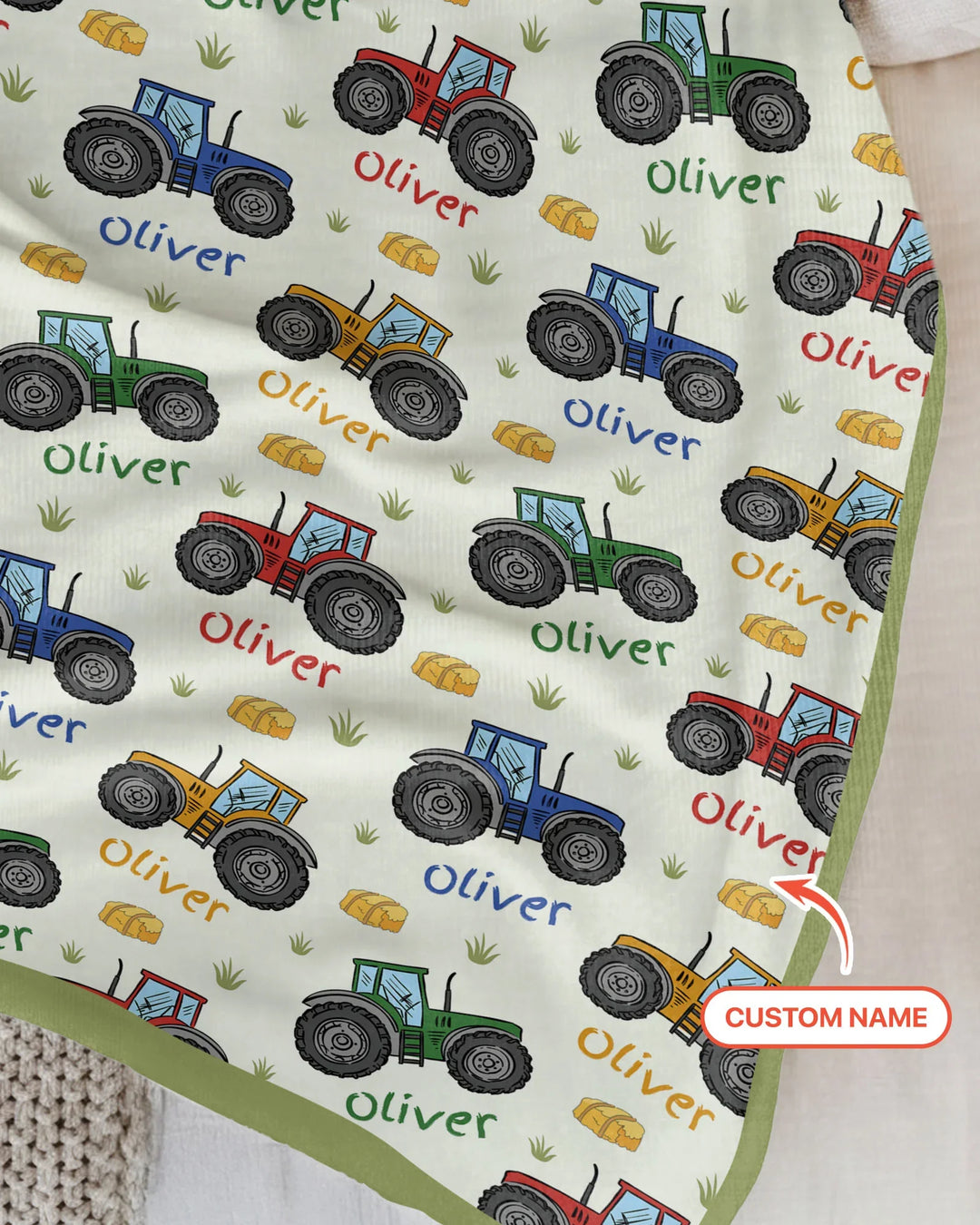 Custom Name A Little Dirt Never Hurt Bamboo Blanket