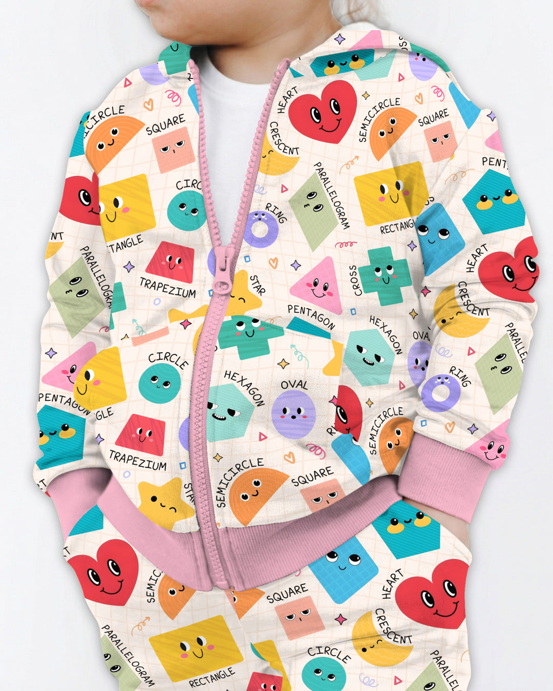 Happy Shape Squad Family Matching Bamboo Zip Hoodie