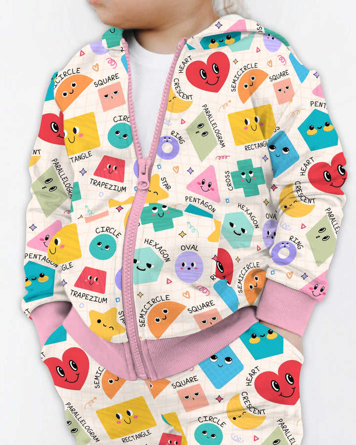 Happy Shape Squad Family Matching Bamboo Zip Hoodie