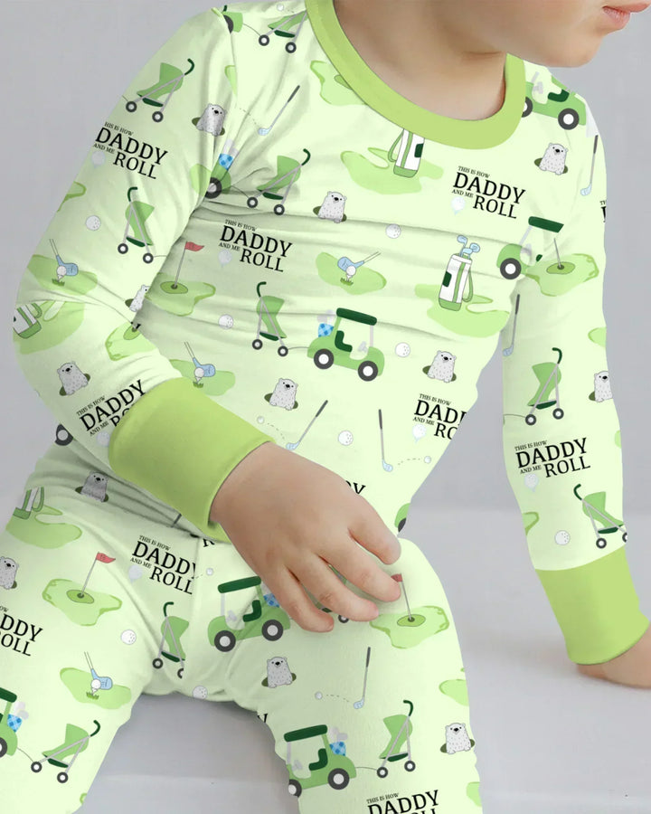 Daddy Golf Team Bamboo Two Piece Long Sleeve Pajama Set