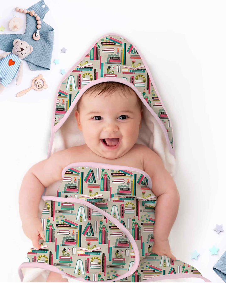 Bookworm Adventures Hooded Bamboo Towel Set