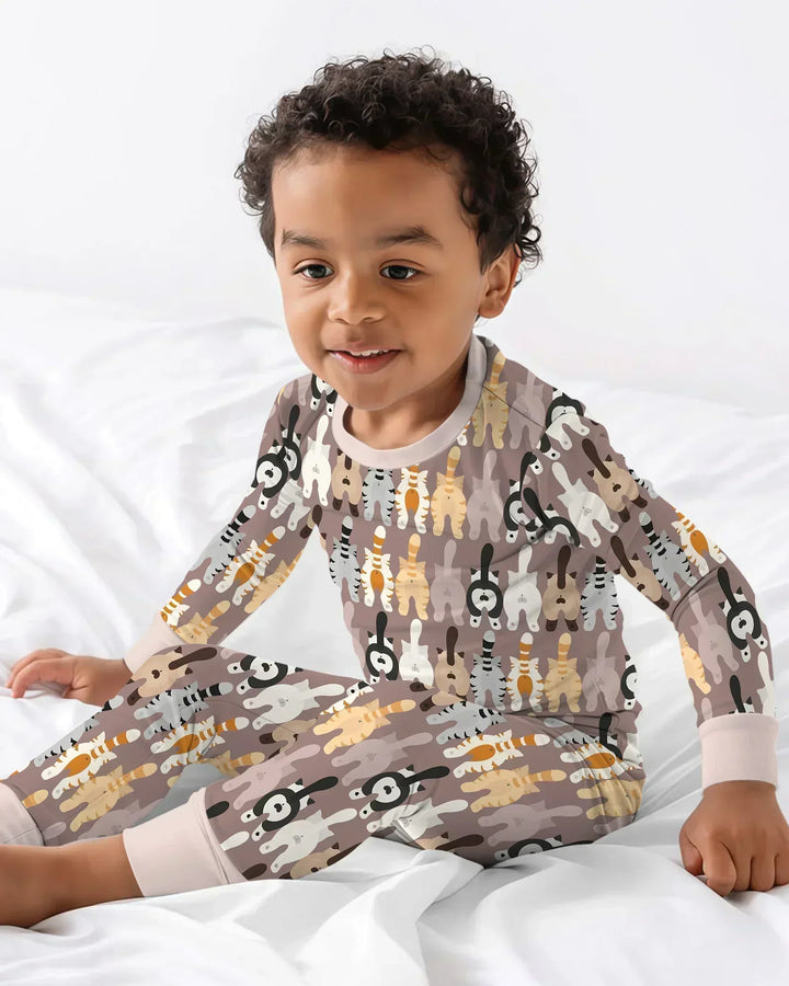 Cheeky Tails Bamboo Two Piece Long Sleeve Pajama Set