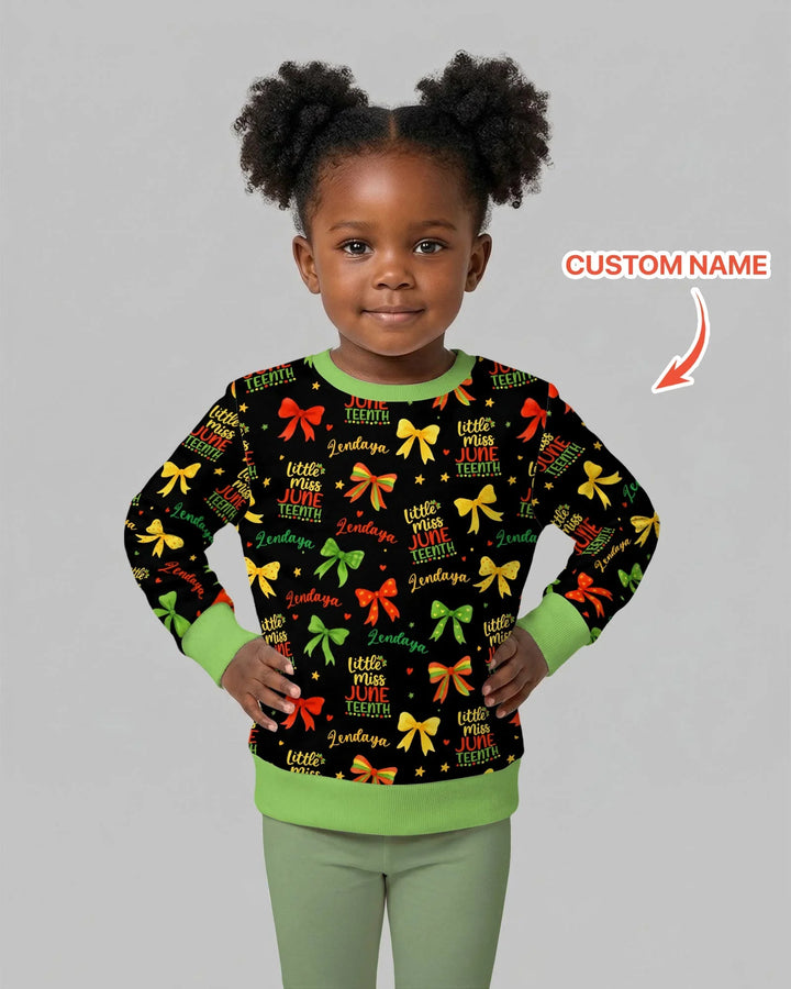 Little Miss Juneteenth Bamboo Crewneck Sweatshirt