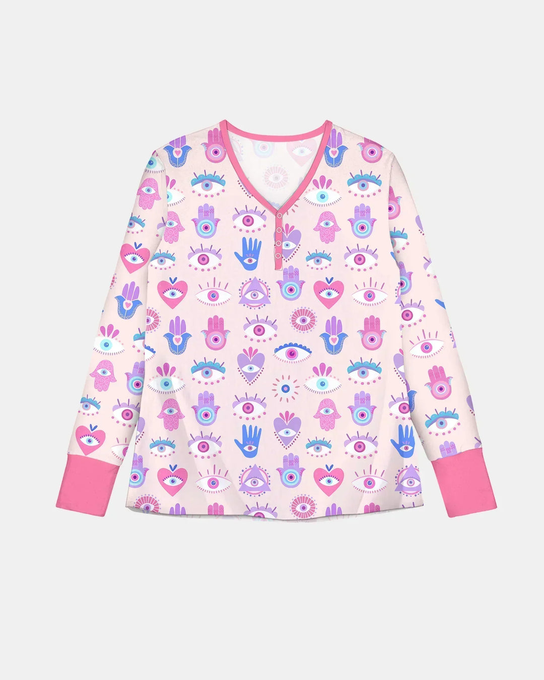 Hamsa Heart Guardians Family Matching Bamboo Women Pajama Set