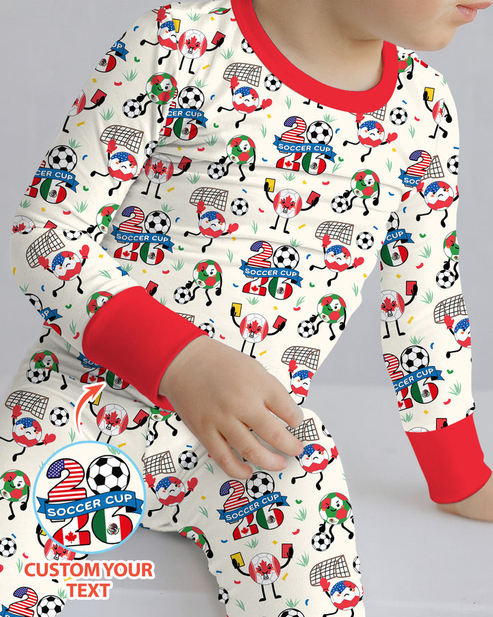 Soccer Squad 2026 Bamboo Two Piece Long Sleeve Pajama Set